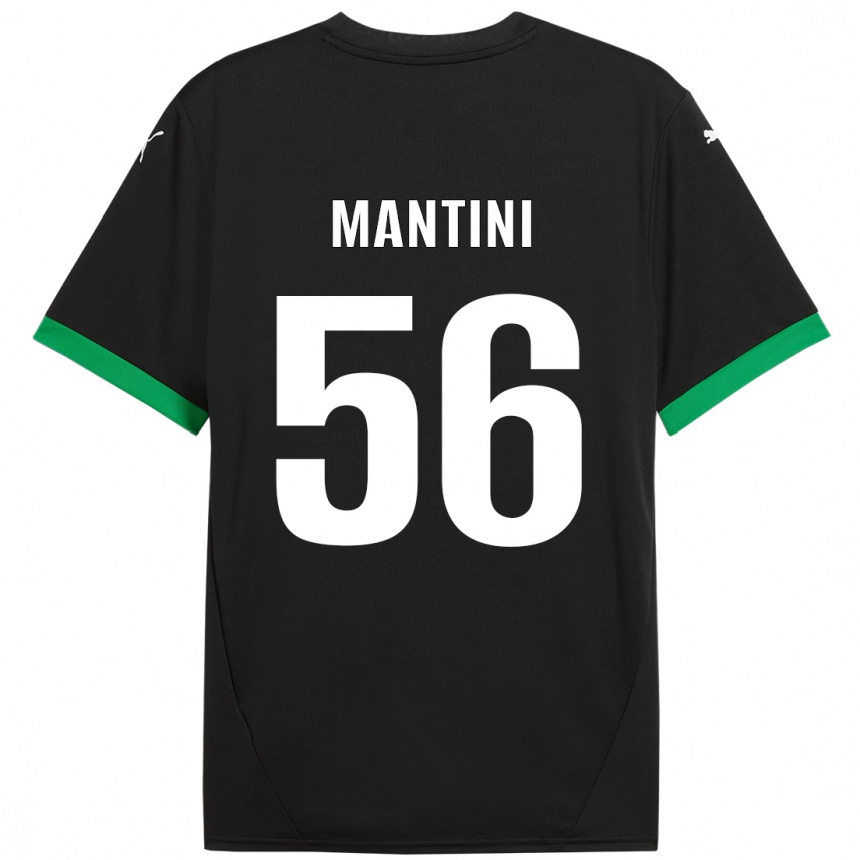 גברים כדורגל Raffaele Mantini #56 שחור ירוק כהה ג'רזי ביתית 2024/25