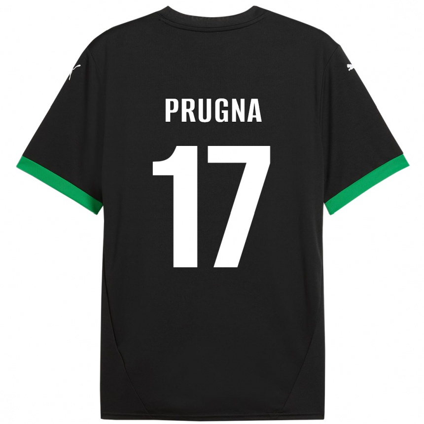 גברים כדורגל Cecilia Prugna #17 שחור ירוק כהה ג'רזי ביתית 2024/25
