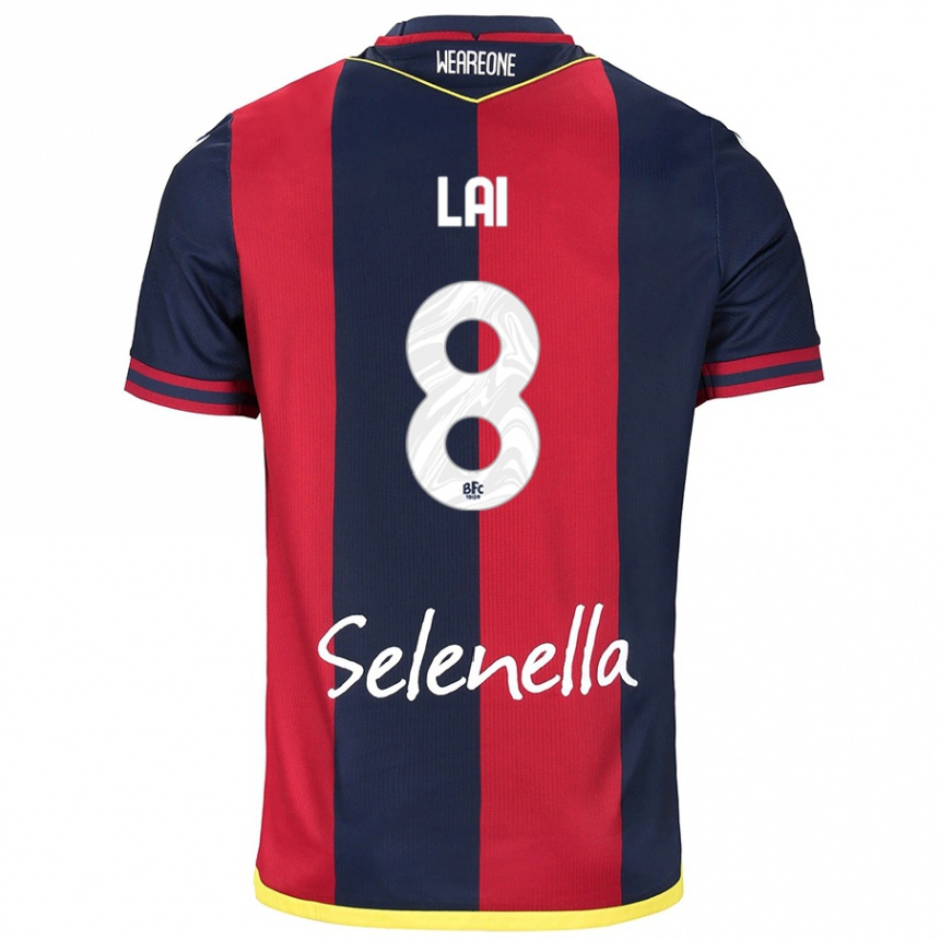 גברים כדורגל Luca Lai #8 אדום רויאל כחול ג'רזי ביתית 2024/25