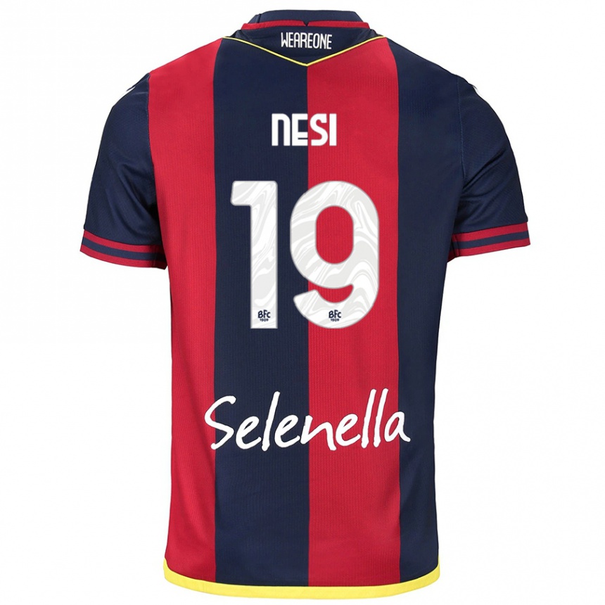 גברים כדורגל Luca Nesi #19 אדום רויאל כחול ג'רזי ביתית 2024/25