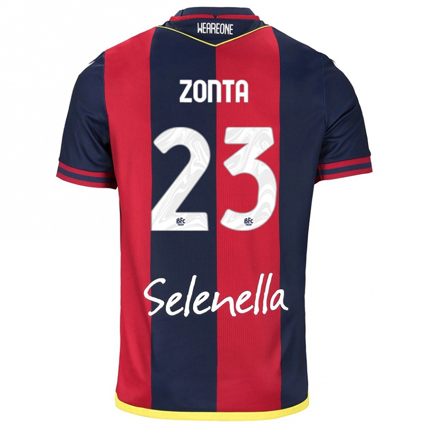 גברים כדורגל Alessandro Zonta #23 אדום רויאל כחול ג'רזי ביתית 2024/25