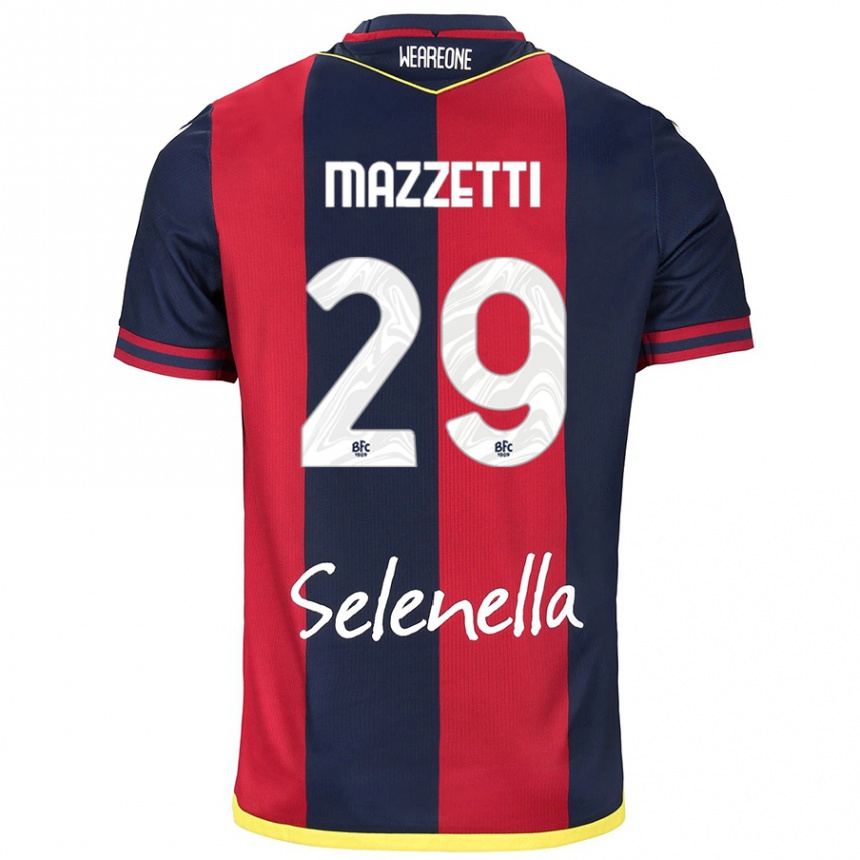 גברים כדורגל Gabriele Mazzetti #29 אדום רויאל כחול ג'רזי ביתית 2024/25