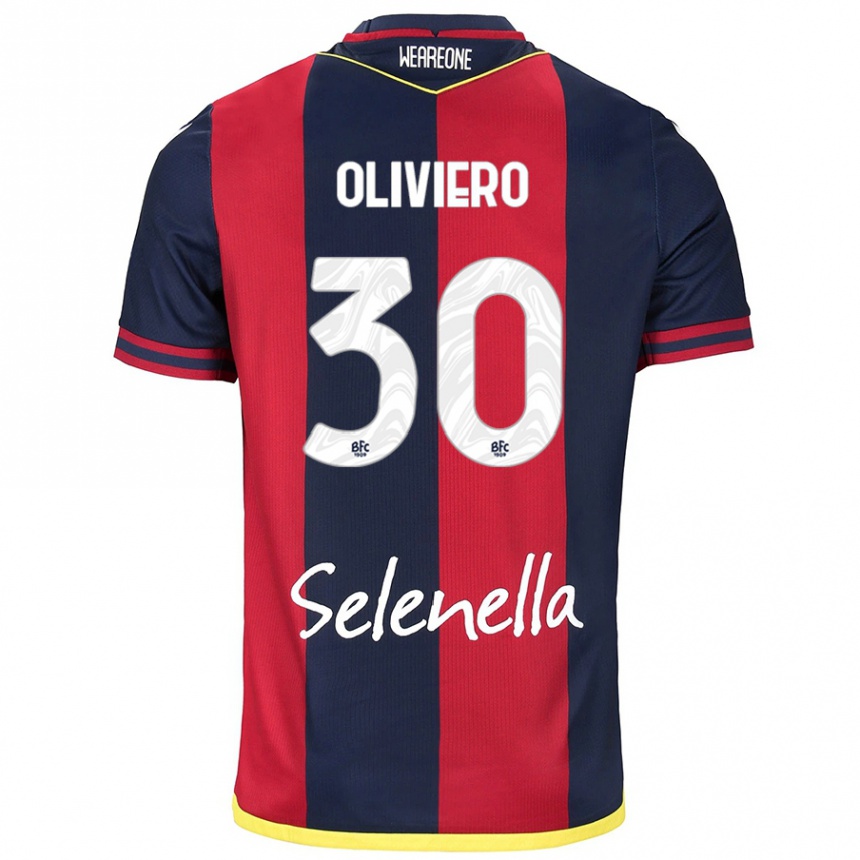 גברים כדורגל Andrea Oliviero #30 אדום רויאל כחול ג'רזי ביתית 2024/25