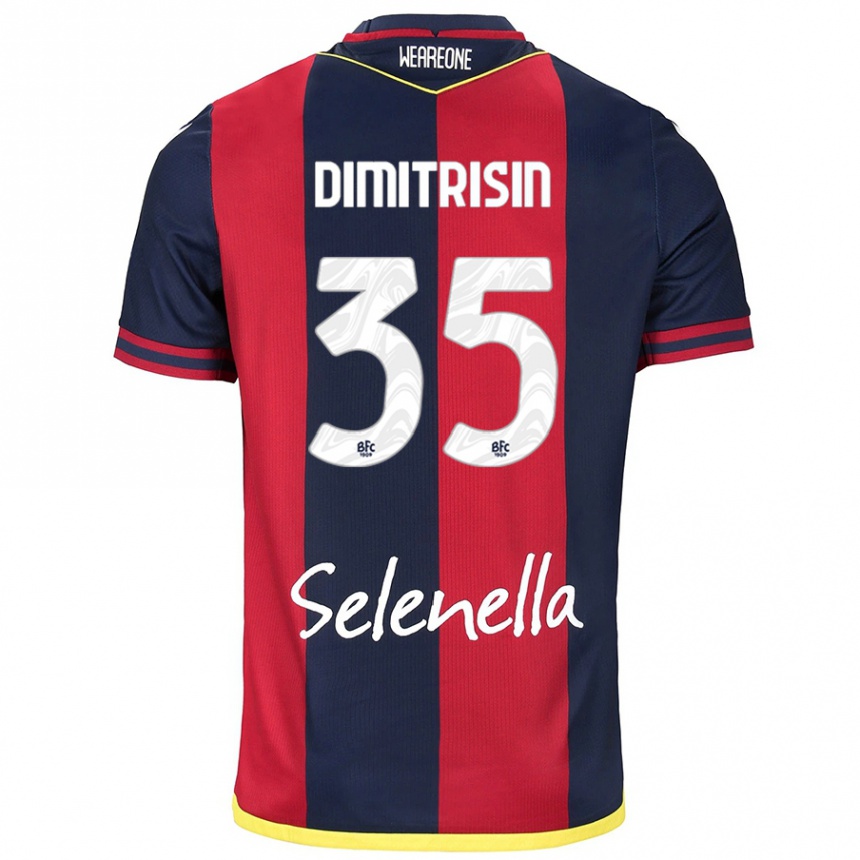 גברים כדורגל Danila Dimitrișin #35 אדום רויאל כחול ג'רזי ביתית 2024/25