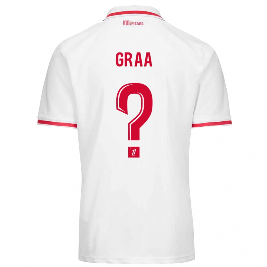 גברים כדורגל Mohamed Graa #0 לבן אדום ג'רזי ביתית 2024/25