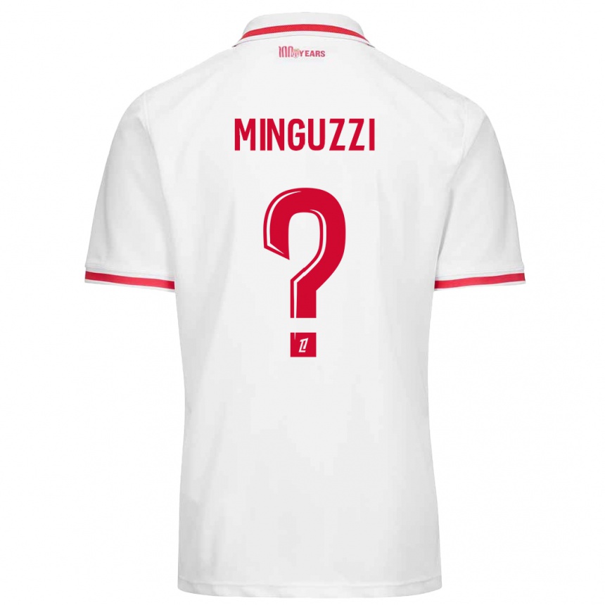 גברים כדורגל Matteo Minguzzi #0 לבן אדום ג'רזי ביתית 2024/25