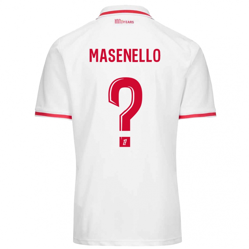 גברים כדורגל Tristan Masenello #0 לבן אדום ג'רזי ביתית 2024/25