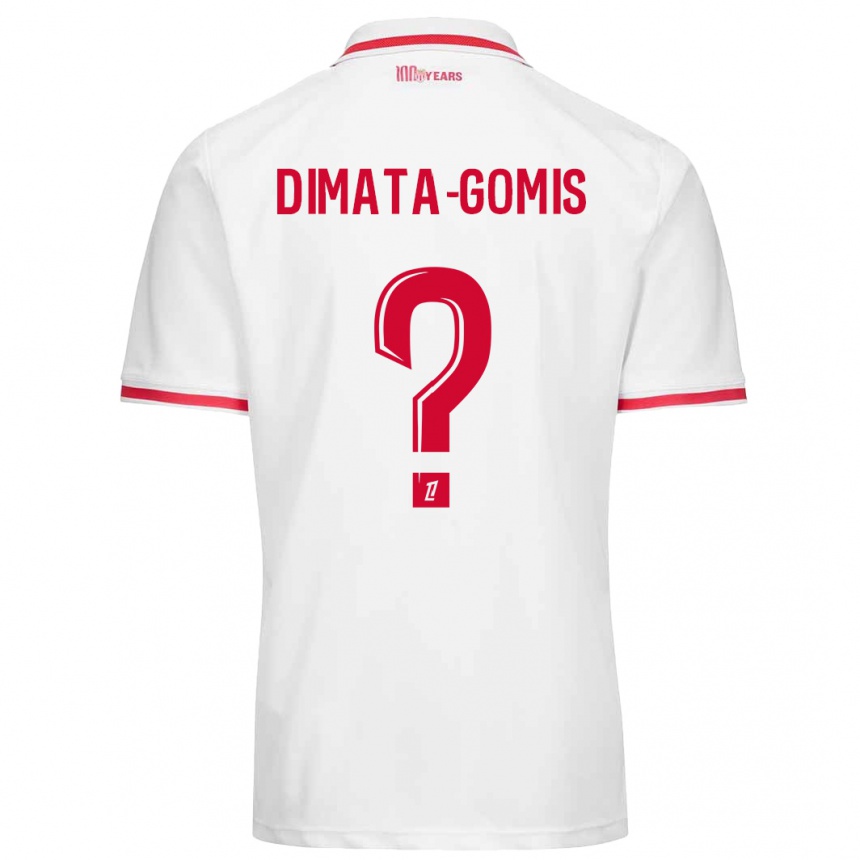 גברים כדורגל Kamron Dimata-Gomis #0 לבן אדום ג'רזי ביתית 2024/25