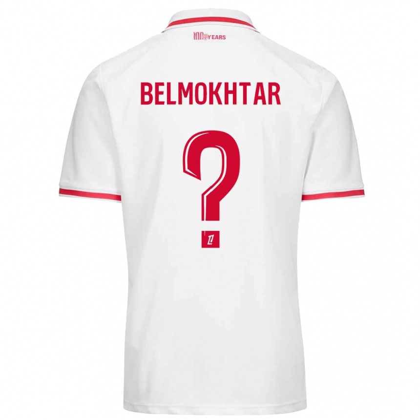 גברים כדורגל Ilies Belmokhtar #0 לבן אדום ג'רזי ביתית 2024/25