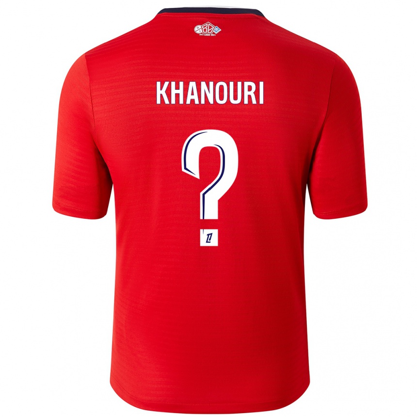 גברים כדורגל Adam Khanouri #0 אדום לבן ג'רזי ביתית 2024/25