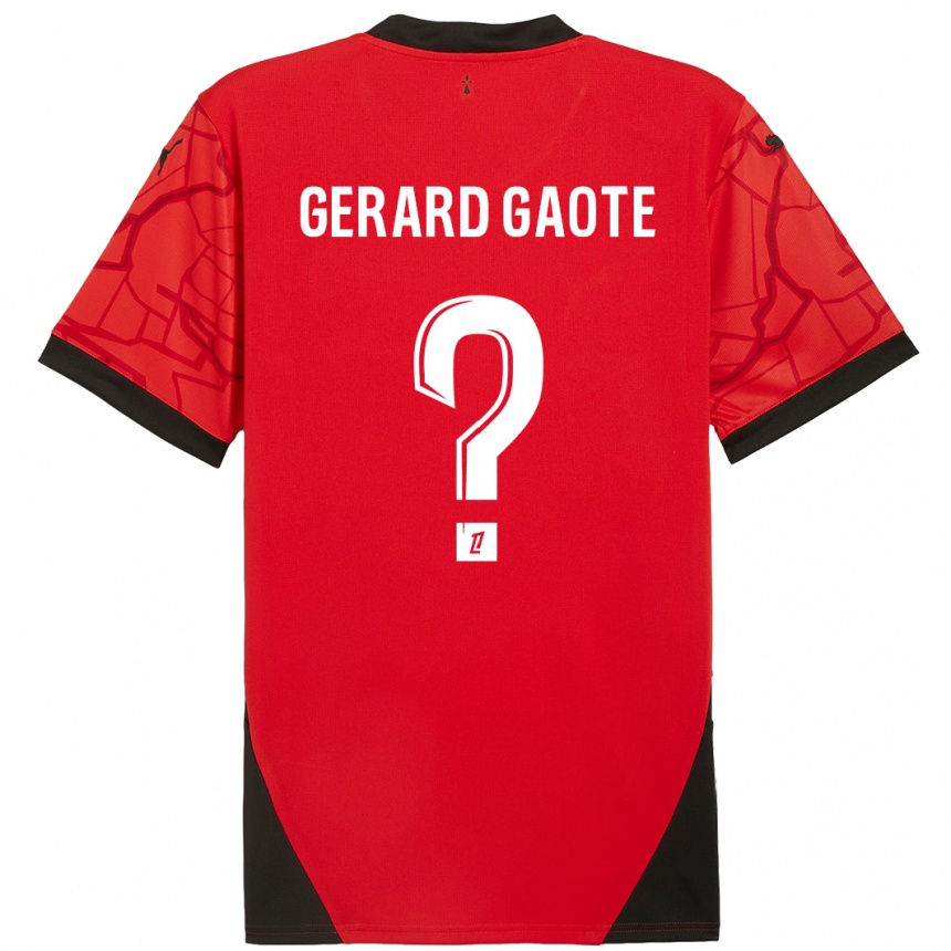 גברים כדורגל Steven Gerard Gaote #0 אדום שחור ג'רזי ביתית 2024/25