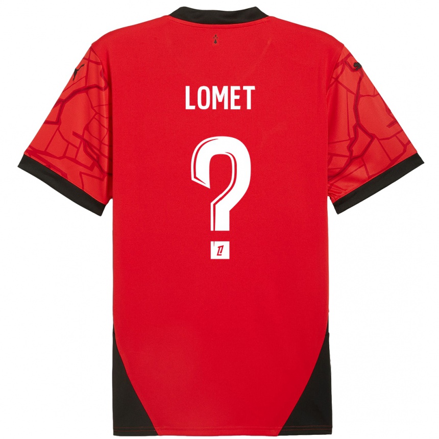 גברים כדורגל Ruben Lomet #0 אדום שחור ג'רזי ביתית 2024/25