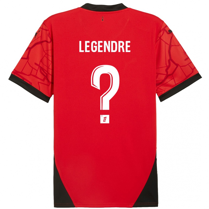 גברים כדורגל Elias Legendre Quiñonez #0 אדום שחור ג'רזי ביתית 2024/25