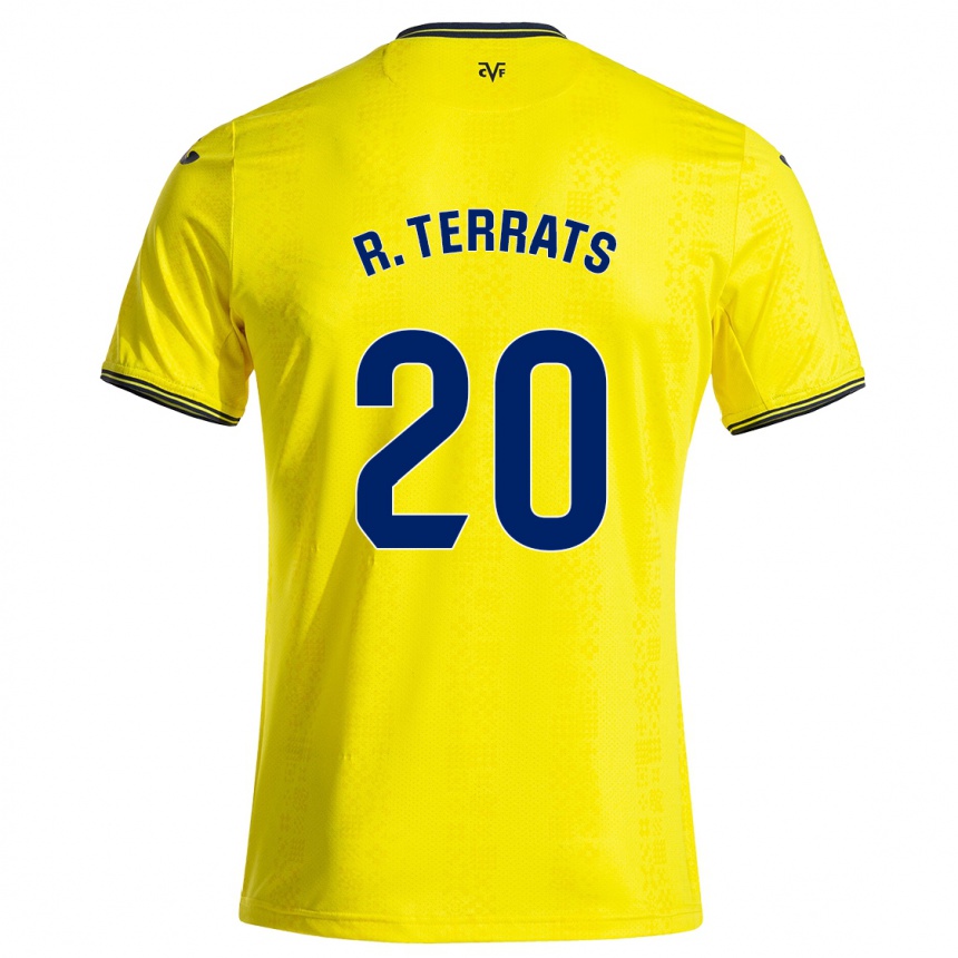 גברים כדורגל Ramón Terrats #20 צהוב שחור ג'רזי ביתית 2024/25