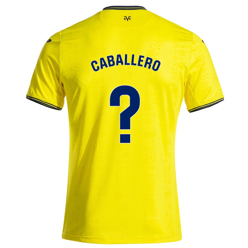 גברים כדורגל Jesús Caballero #0 צהוב שחור ג'רזי ביתית 2024/25