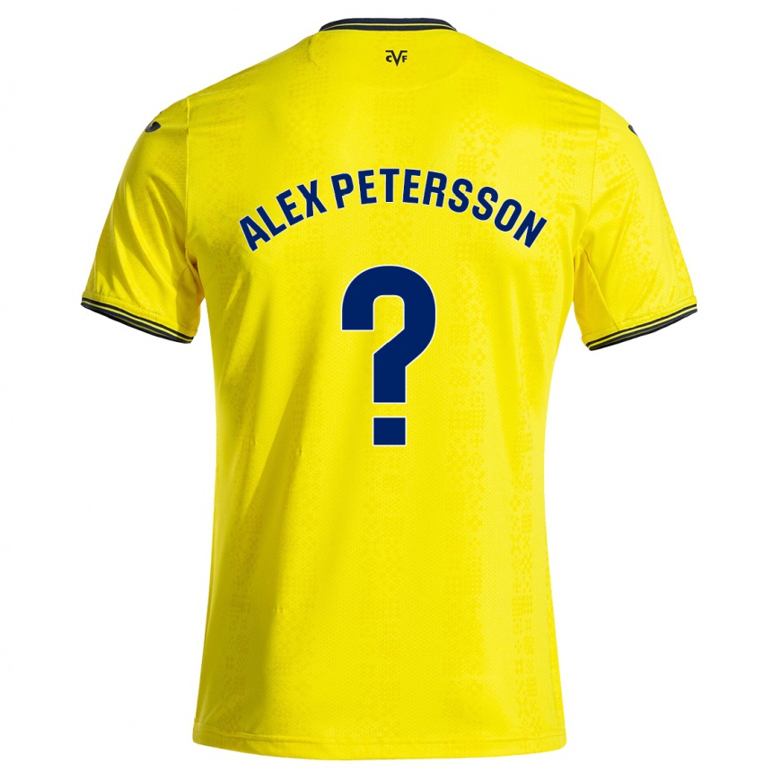 גברים כדורגל Max Alex Petersson #0 צהוב שחור ג'רזי ביתית 2024/25