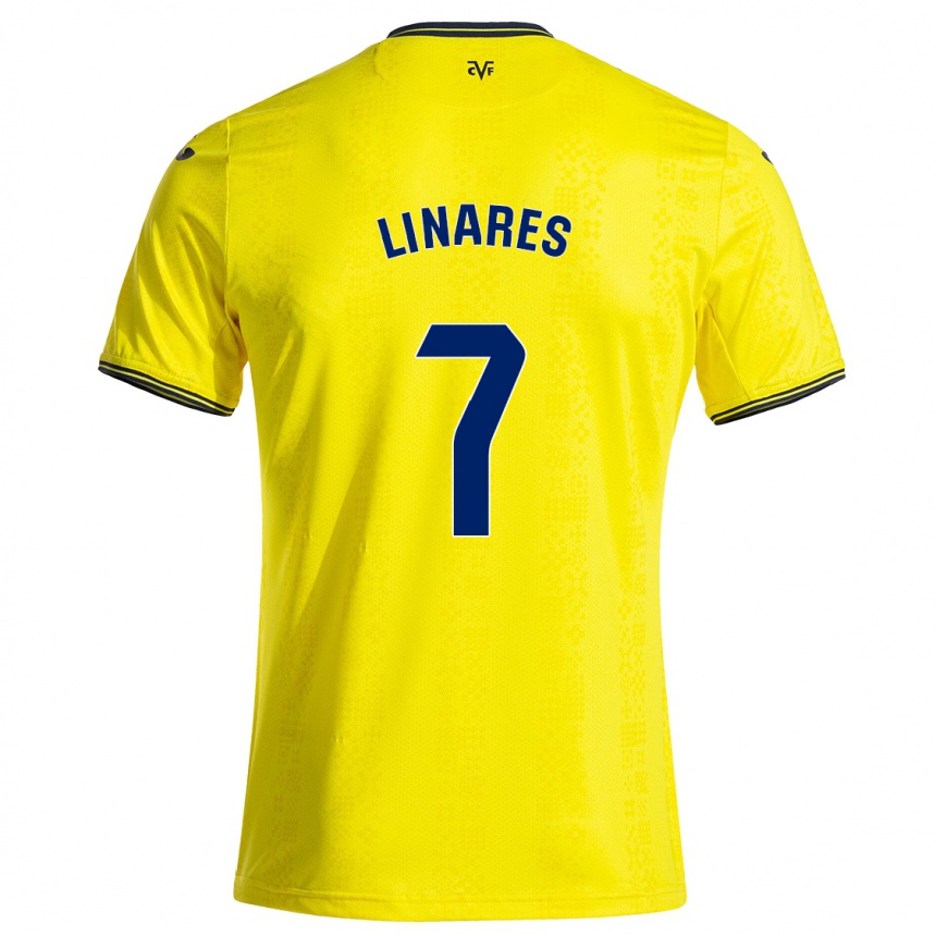 גברים כדורגל Mario Linares #7 צהוב שחור ג'רזי ביתית 2024/25