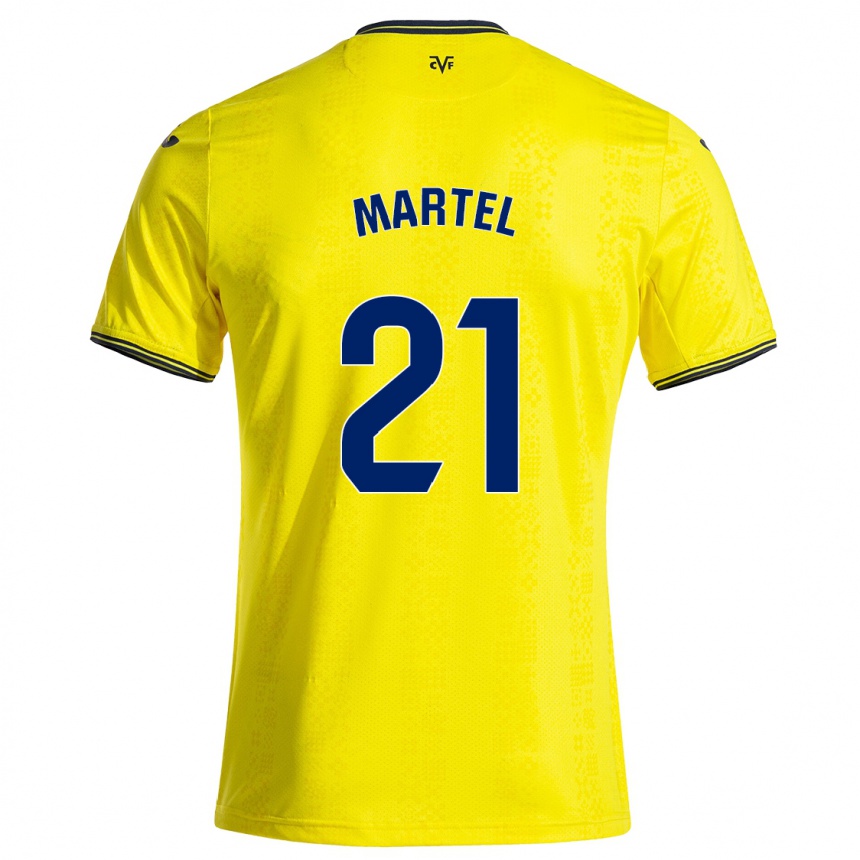 גברים כדורגל Kevin Martel #21 צהוב שחור ג'רזי ביתית 2024/25