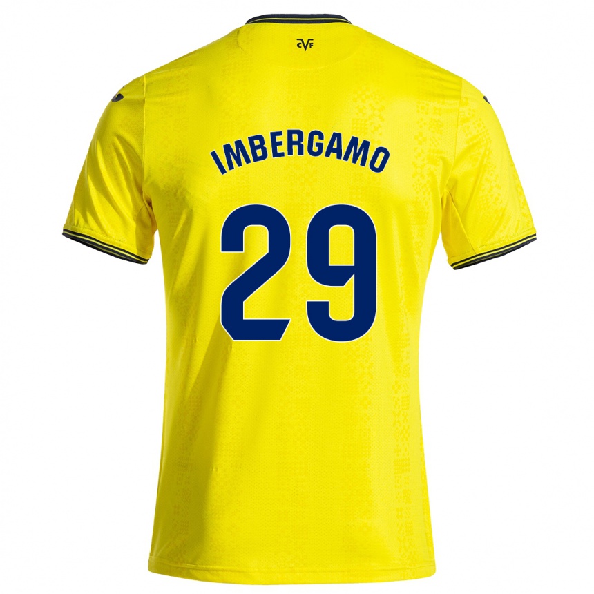גברים כדורגל Mar Imbergamo #29 צהוב שחור ג'רזי ביתית 2024/25