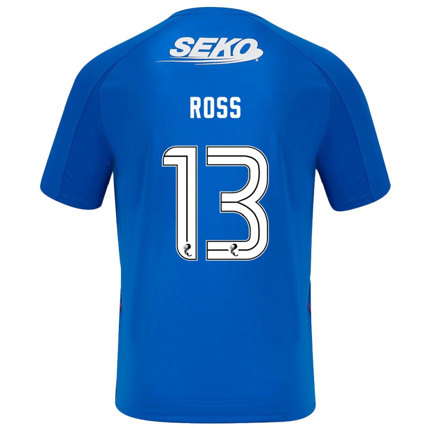 גברים כדורגל Jane Ross #13 כחול כהה ג'רזי ביתית 2024/25