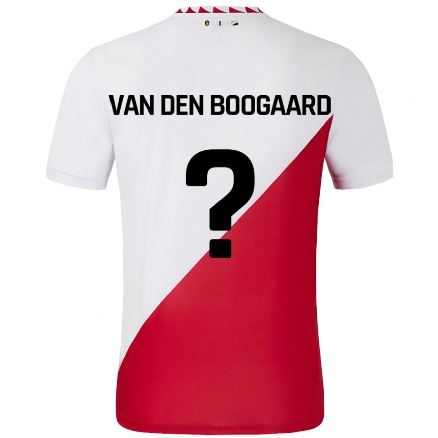 גברים כדורגל Brian Van Den Boogaard #0 לבן אדום ג'רזי ביתית 2024/25