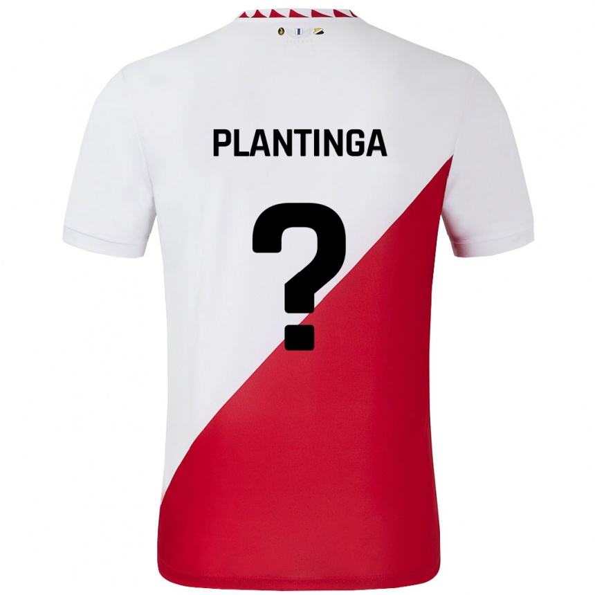גברים כדורגל Viggo Plantinga #0 לבן אדום ג'רזי ביתית 2024/25
