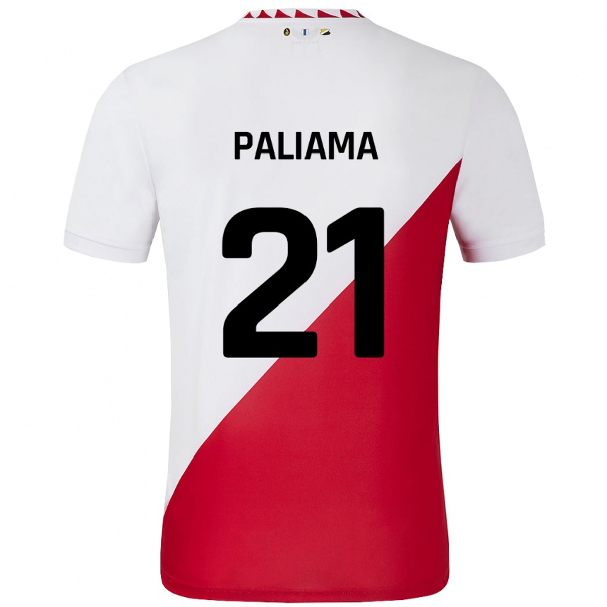 גברים כדורגל Joni Paliama #21 לבן אדום ג'רזי ביתית 2024/25