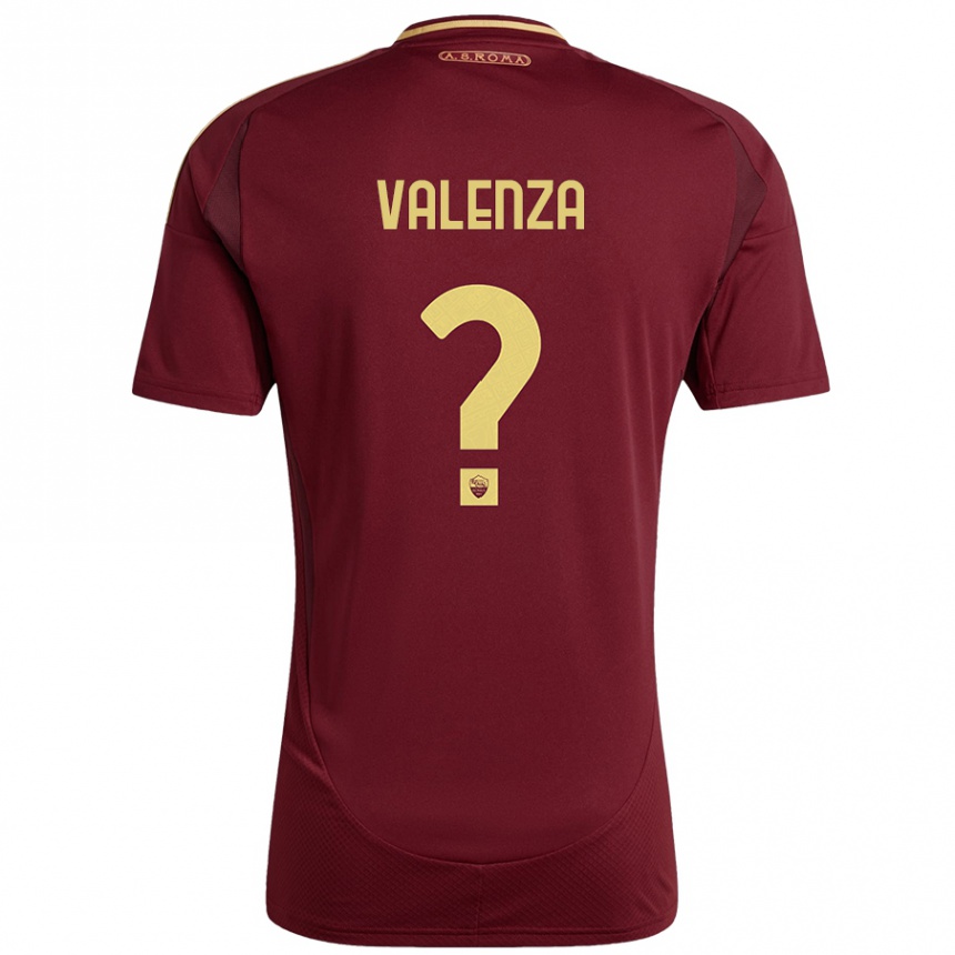 גברים כדורגל Salvatore Valenza #0 אדום חום זהב ג'רזי ביתית 2024/25