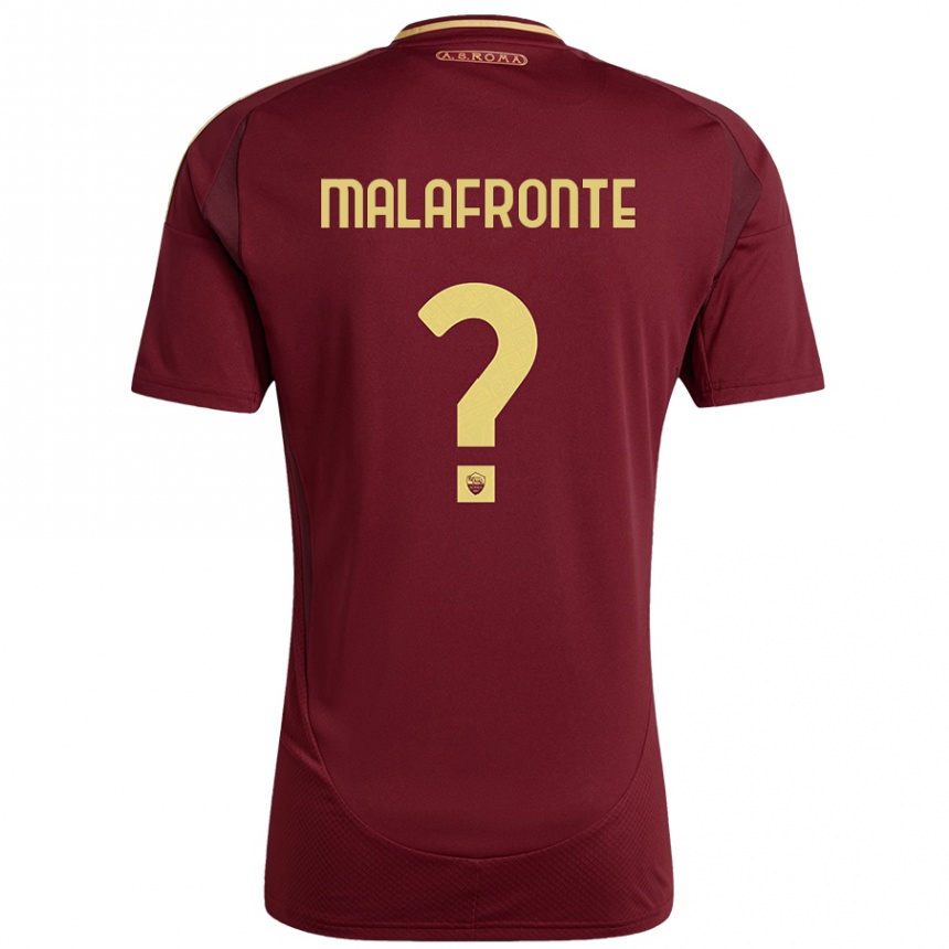 גברים כדורגל Matteo Malafronte #0 אדום חום זהב ג'רזי ביתית 2024/25