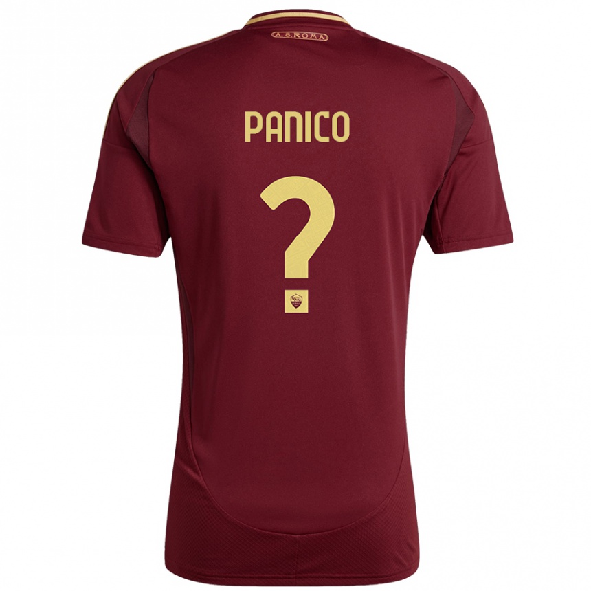 גברים כדורגל Francesco Panico #0 אדום חום זהב ג'רזי ביתית 2024/25