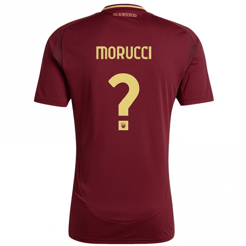 גברים כדורגל Edoardo Morucci #0 אדום חום זהב ג'רזי ביתית 2024/25