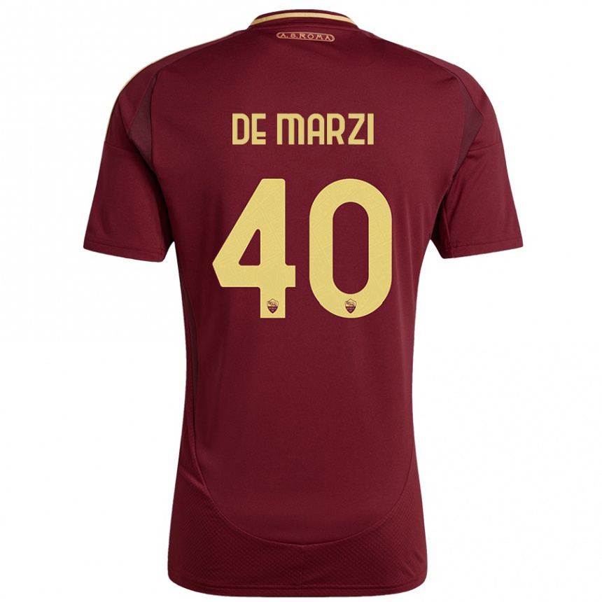 גברים כדורגל Giorgio De Marzi #40 אדום חום זהב ג'רזי ביתית 2024/25