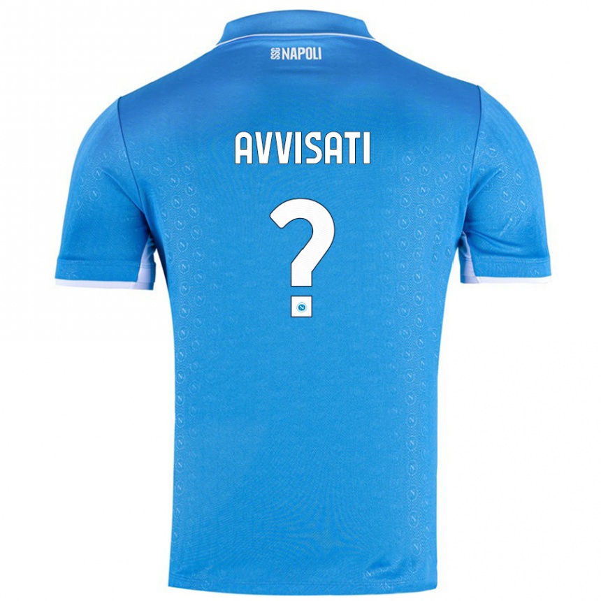 גברים כדורגל Domenico Avvisati #0 שמיים כחולים ג'רזי ביתית 2024/25