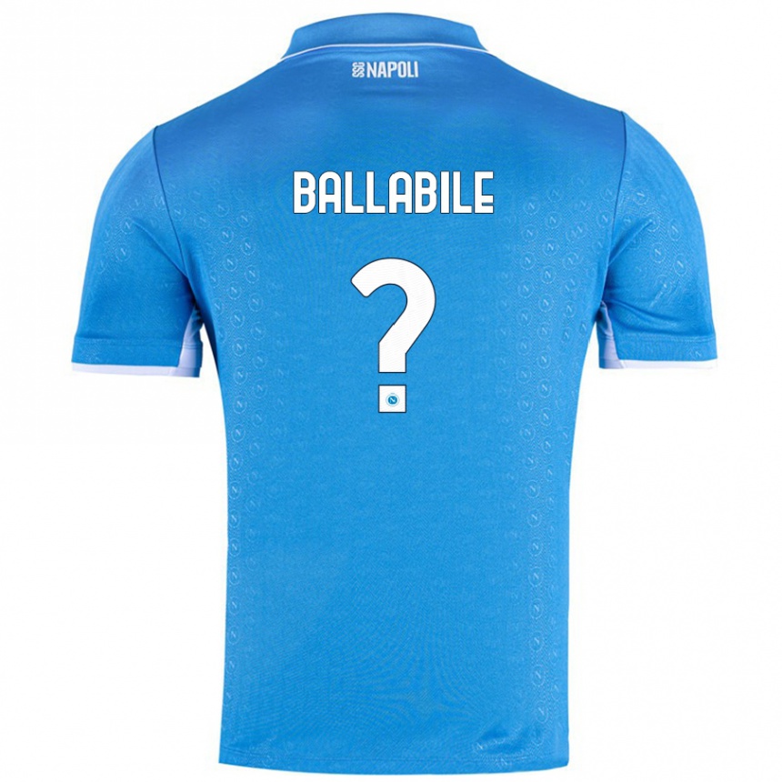 גברים כדורגל Ernesto Ballabile #0 שמיים כחולים ג'רזי ביתית 2024/25