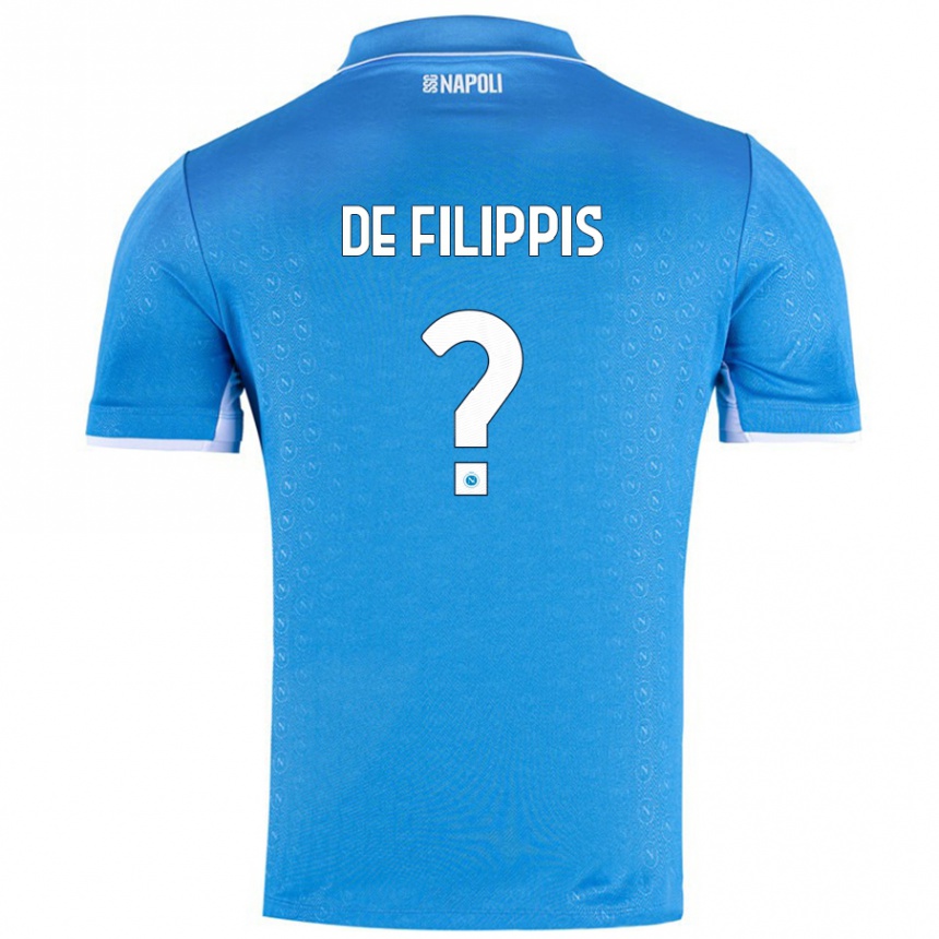 גברים כדורגל Antonio De Filippis #0 שמיים כחולים ג'רזי ביתית 2024/25