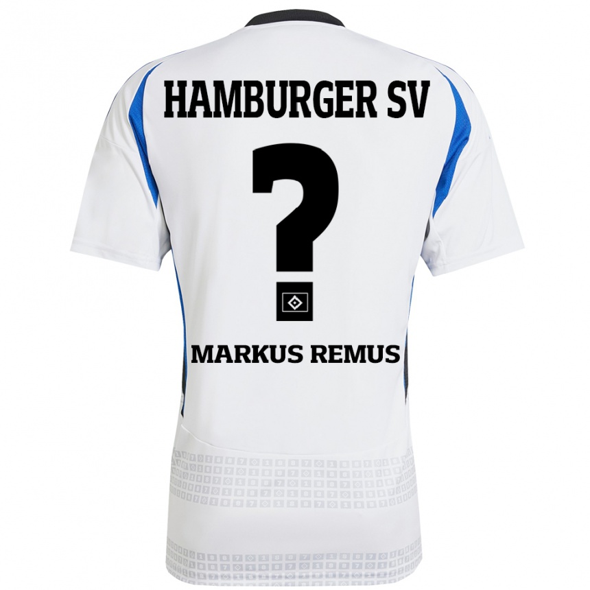 גברים כדורגל Markus Remus #0 לבן כחול ג'רזי ביתית 2024/25