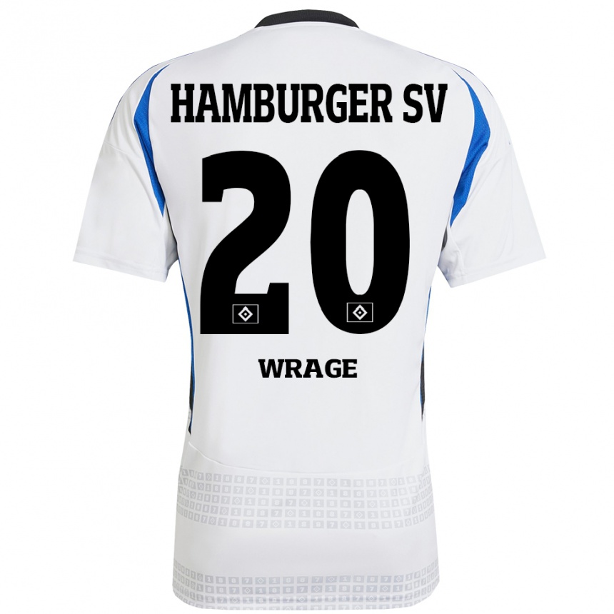 גברים כדורגל Joris Wrage #20 לבן כחול ג'רזי ביתית 2024/25