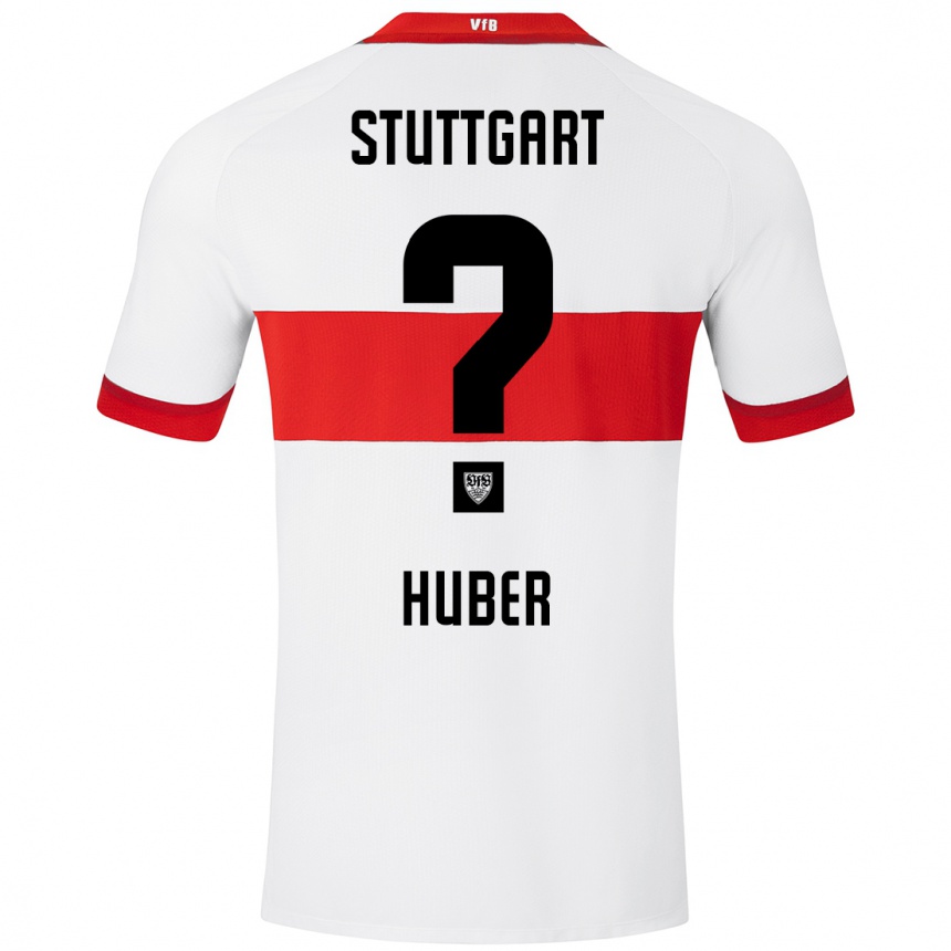 גברים כדורגל Vincent Huber #0 לבן אדום ג'רזי ביתית 2024/25