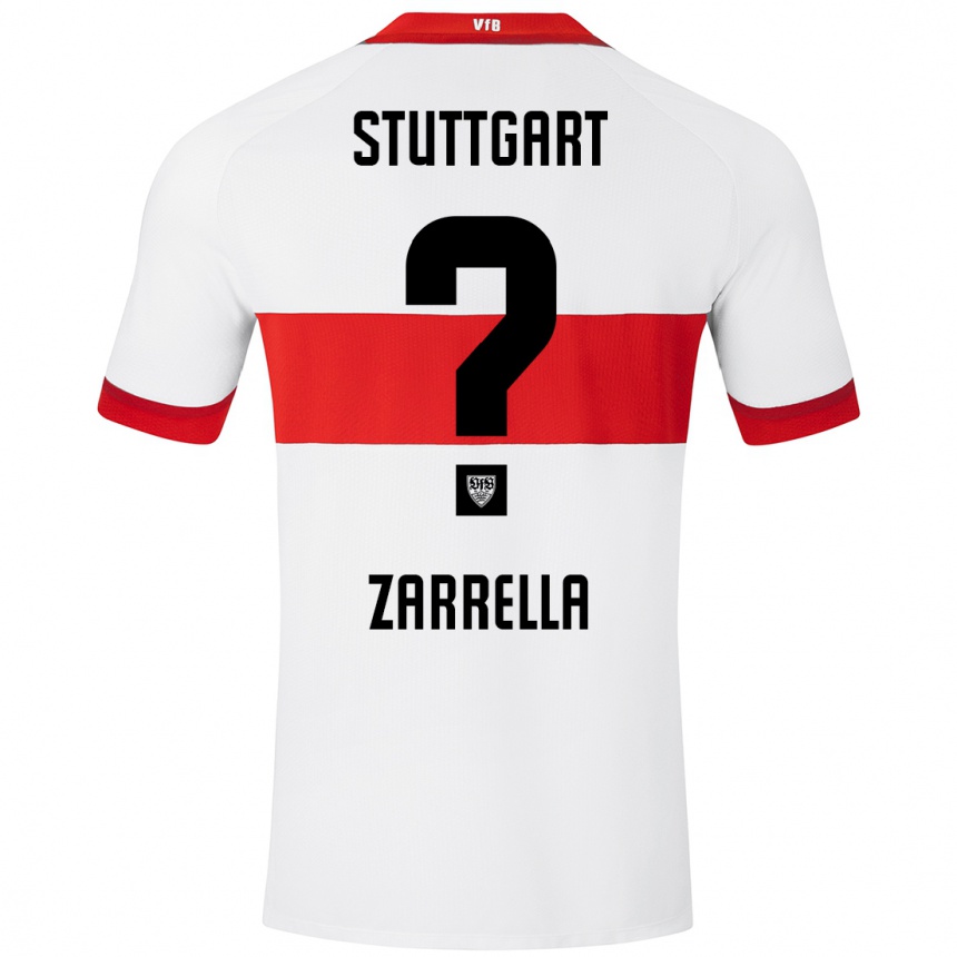 גברים כדורגל Gabriel Zarrella #0 לבן אדום ג'רזי ביתית 2024/25