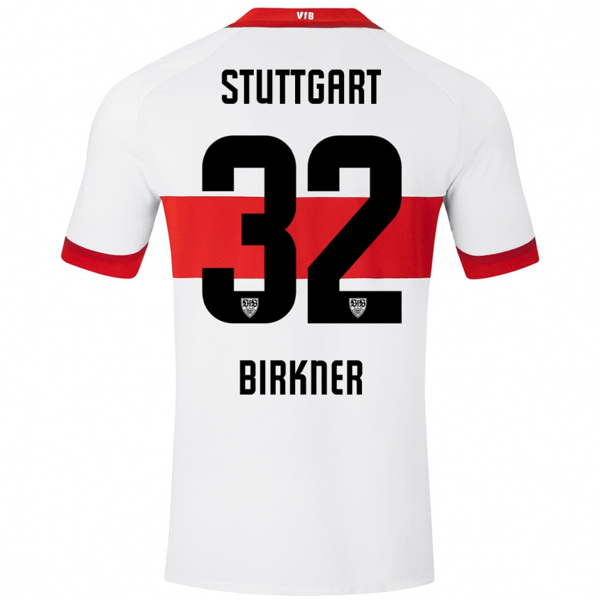 גברים כדורגל Hanna Birkner #32 לבן אדום ג'רזי ביתית 2024/25