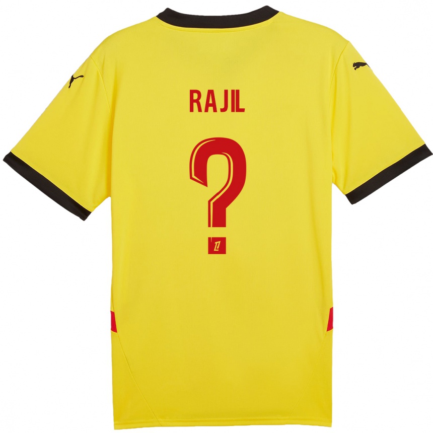 גברים כדורגל Jibril Rajil #0 צהוב אדום ג'רזי ביתית 2024/25
