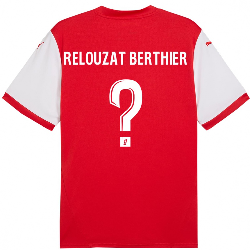גברים כדורגל Maxime Relouzat Berthier #0 אדום לבן ג'רזי ביתית 2024/25