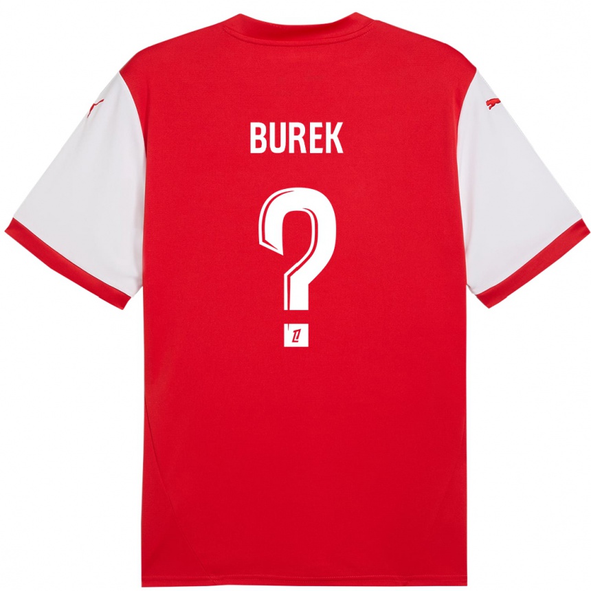 גברים כדורגל Sacha Burek #0 אדום לבן ג'רזי ביתית 2024/25