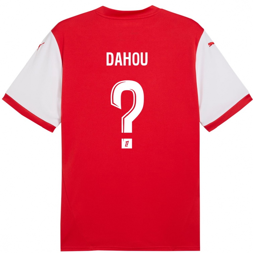 גברים כדורגל Erwan Dahou #0 אדום לבן ג'רזי ביתית 2024/25