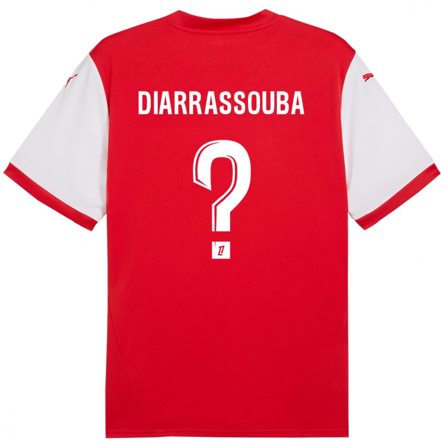 גברים כדורגל Tidiane Diarrassouba #0 אדום לבן ג'רזי ביתית 2024/25