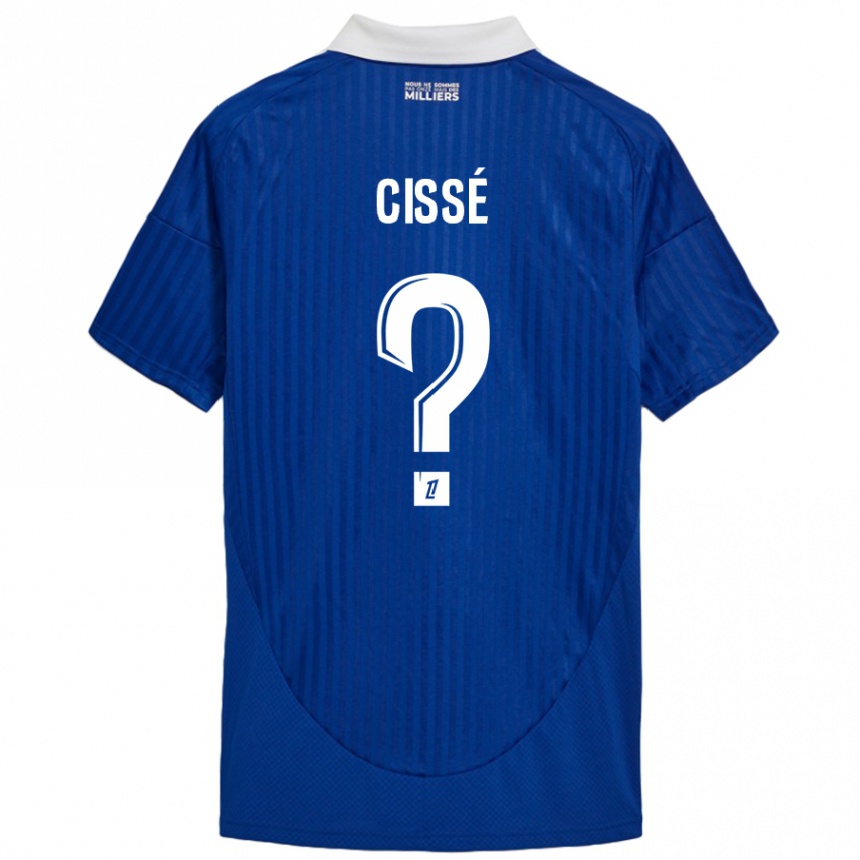גברים כדורגל Amadou Cissé #0 כחול לבן ג'רזי ביתית 2024/25