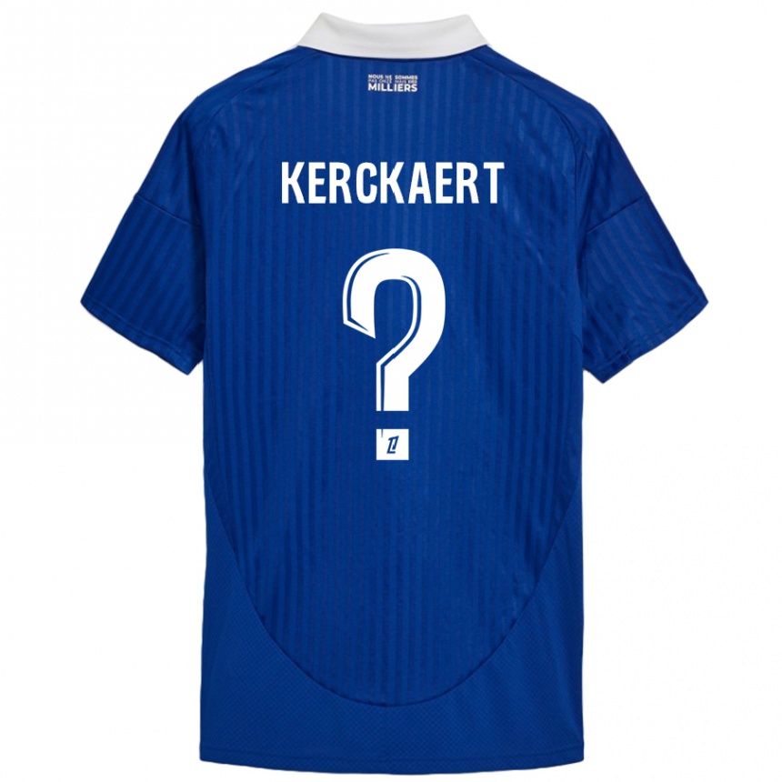 גברים כדורגל Gabriel Kerckaert #0 כחול לבן ג'רזי ביתית 2024/25