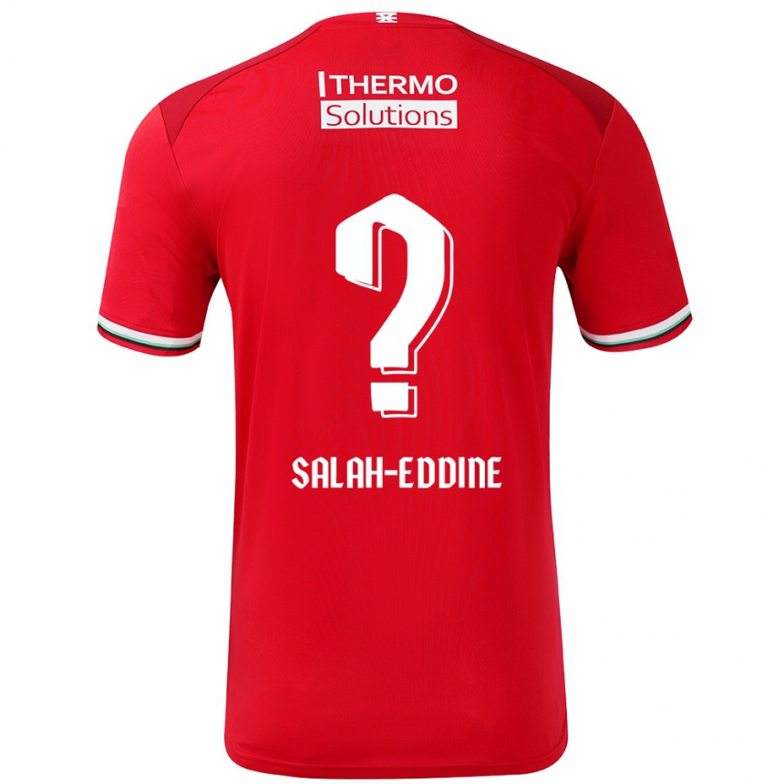 גברים כדורגל Ibrahim Salah-Eddine #0 אדום לבן ג'רזי ביתית 2024/25