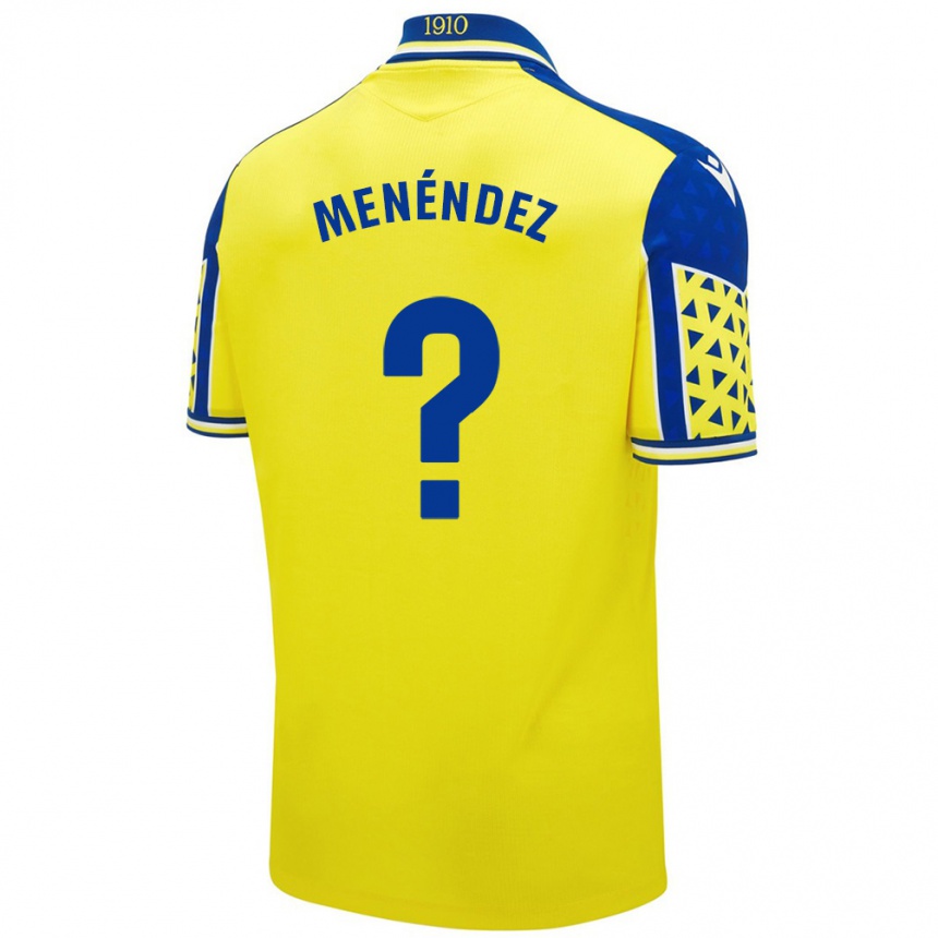 גברים כדורגל Jaime Menéndez #0 צהוב כחול ג'רזי ביתית 2024/25
