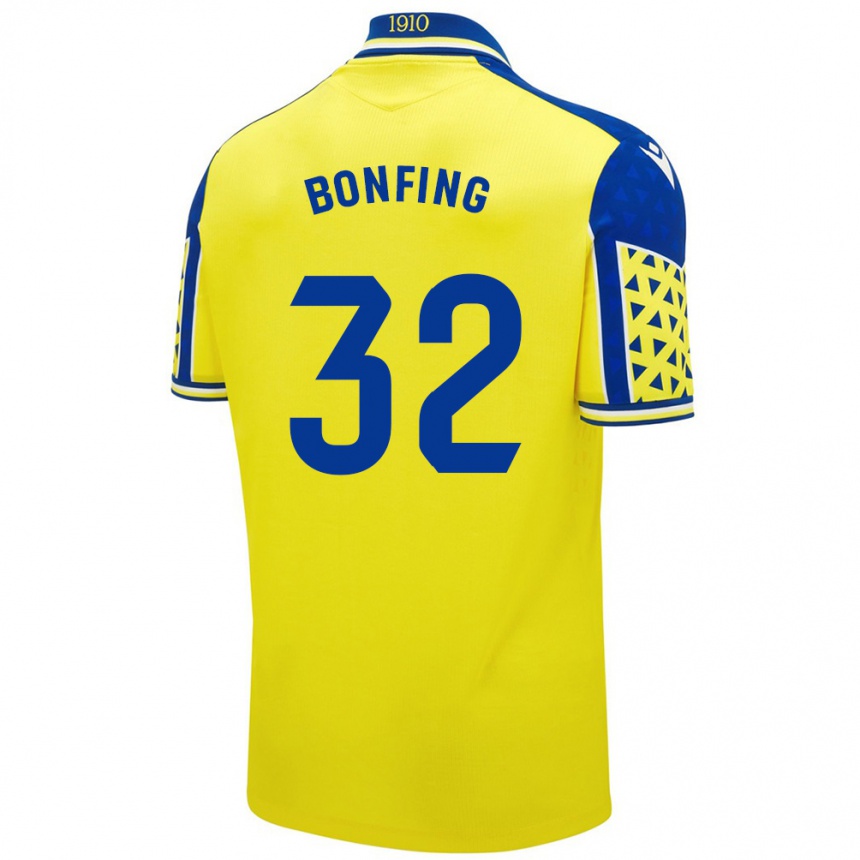 גברים כדורגל Boubacar Bonfing #32 צהוב כחול ג'רזי ביתית 2024/25